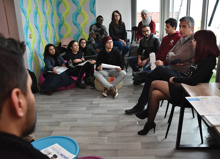 Visite des étudiants de Junior Entreprise Sup'com